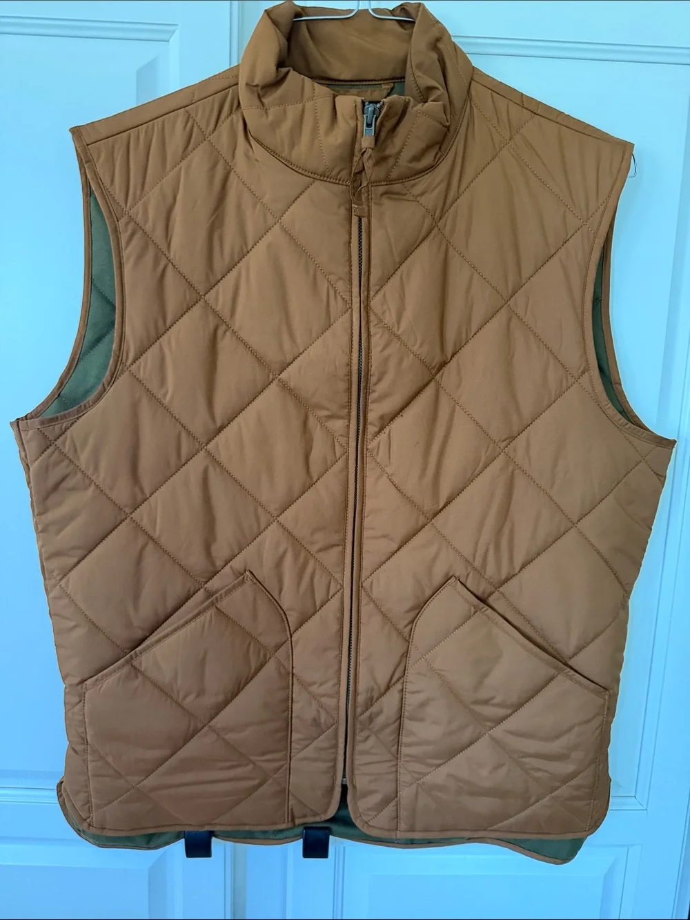 J. Crew Quilted Chestnut Brown Men's Vest